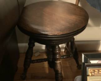 Antique piano stool