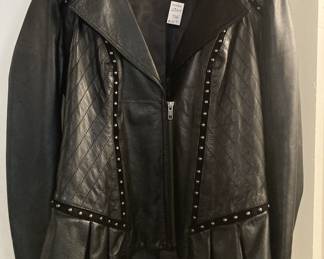 Black leather jacket