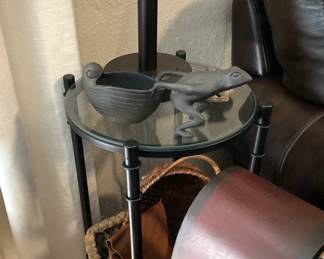 Small round side table