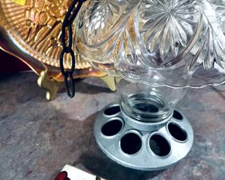 Beautiful antique bird feeder. 