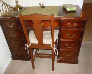 Vintage mahogany desk & chair