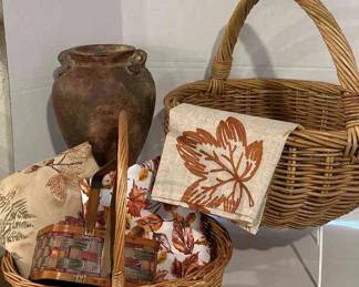 Vase and Baskets