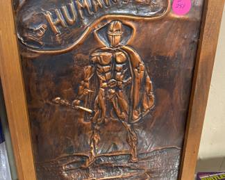 Vintage Human Fly Copper Wall Art