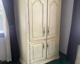 White washed armoire