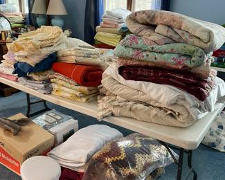Lots of blankets and afghans