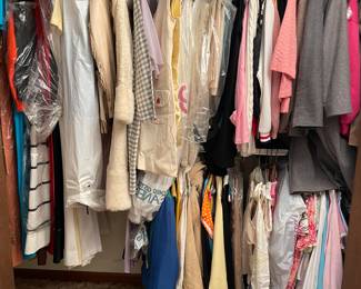 Closet full of vintage clothing many Beeline