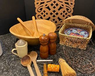 Large Wood Salad Bowl and More
