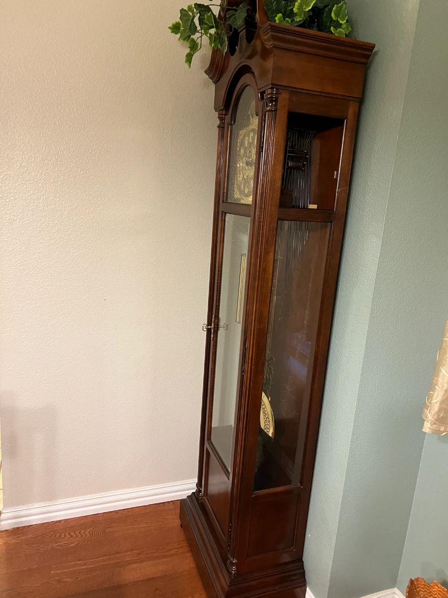 HOWARD MILLER GRANDFATHER CLOCK.  WILL BE HALF PRICE SATURDAY!   GORGEOUS.