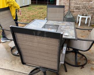 OUTDOOR PATIO TABLE AND CHAIRS.  SOLD