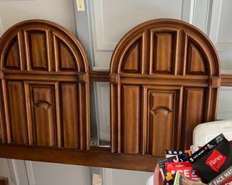 Queen headboard and mattress/boxspring base.  Matches other bedroom furniture.  