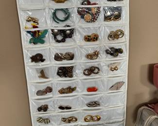 Earrings, necklaces. $4 each.