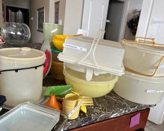 Who knew Tupperware would be so hot?  A FEW PIECES OF  TUPPERWARE STILL HERE. 