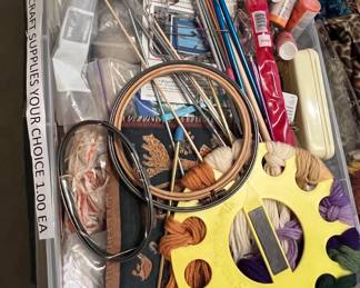 Crafting supplies.  Your choice $1.00.  Come dig through our tub.