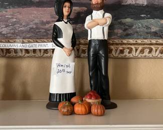 Pauline did this Amish pair and pumpkins.  