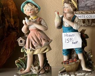 Remember Home Interiors Homeco wares.  They took care to paint their figurines as well as Hummels.