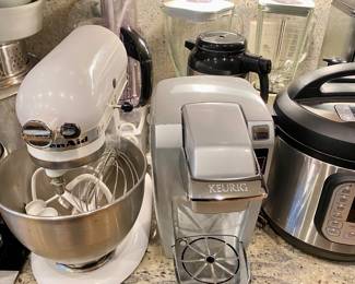 KitchenAid mixer, Keurig, Blenders, Cuisinart food processor, Instapot, electric knife sharpener, Ninja and more