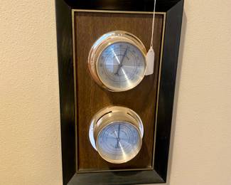 Barometer and Thermometer wall mount