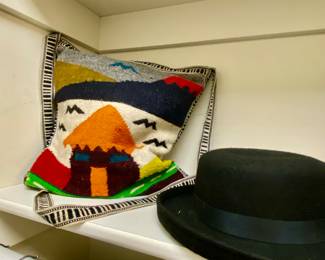 Woven bag and  hat