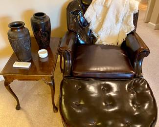 Hickory  Chair with matching ottoman