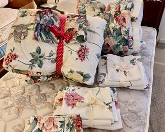 Twin size linens, comforters, sheets and sham