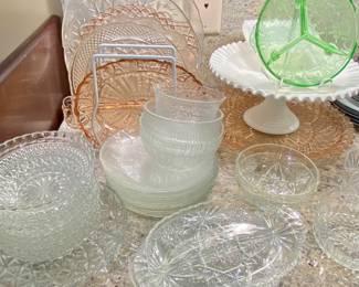 Glass platters a plenty