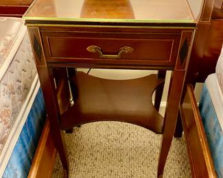 Nightstand with glass top made by Northern Furniture Company in Sheboygan, WI