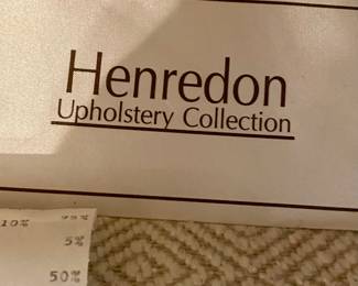 Sofa label by Henredon