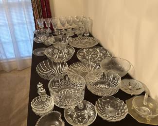Lots of crystal and cut glass items