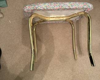 Vanity stool with gold legs