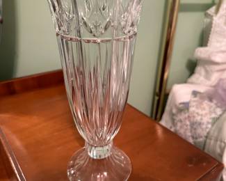 Cut glass vase
