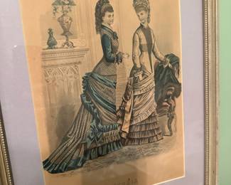 Vintage Hand Colored french fashion