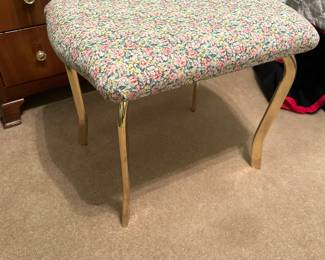 Vanity stool with gold legs