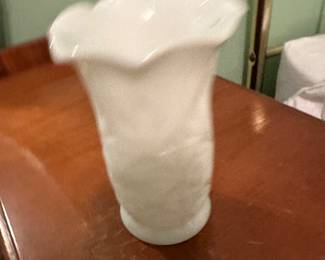 Milk glass vase