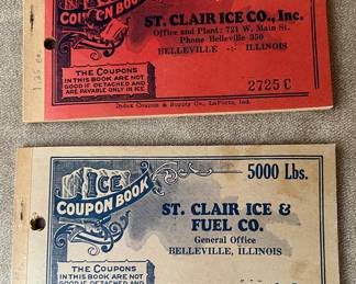 Vintage ice coupon books