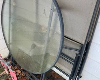 Patio table with 4 folding chairs