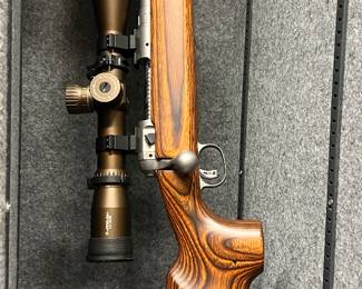 Savage 22 LR rifle with Athlon Ares scope