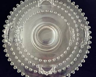 Imperial Glass hobnail plates and bowls