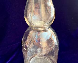 Vintage milk bottle with cream top spoon