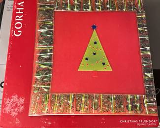 Gorham glass platter
