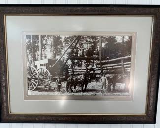 Framed vintage photographs