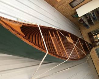 Classic wooden canoe