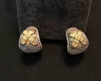 Steven Dweck gold overlay earrings