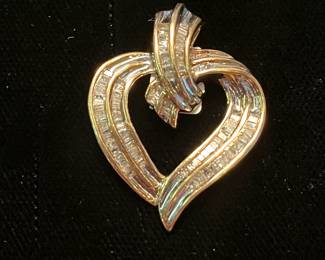 Diamond and gold heart