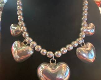 Sterling silver heart necklace