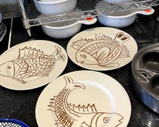 Fitz and Floyd fish plates- pass the cocktail sauce please!