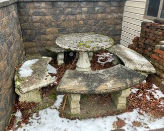 Cement Patio Set