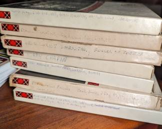 Vintage recordings on reel to reel tapes