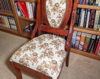 Eastlake chair with upholstered seat and back
