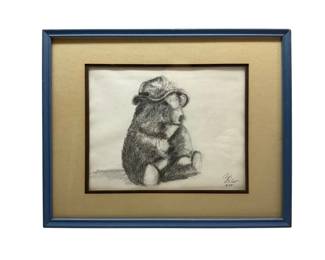 Framed Bear Print 14x11.5