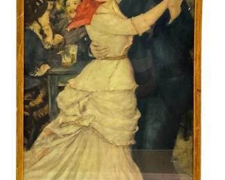 Framed Print Of Dance At Bougival - 22.5x12